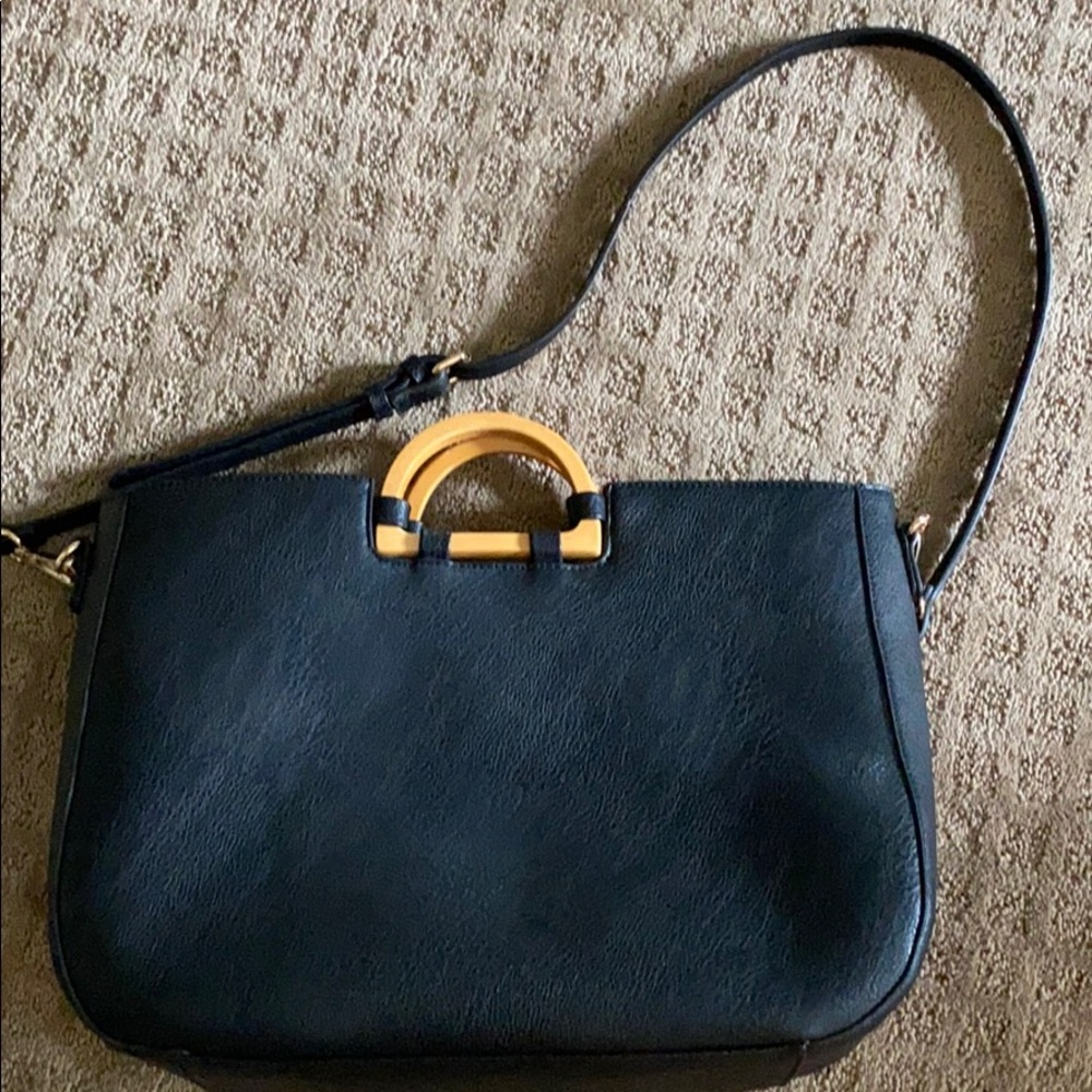 Black Leather Tote Bag